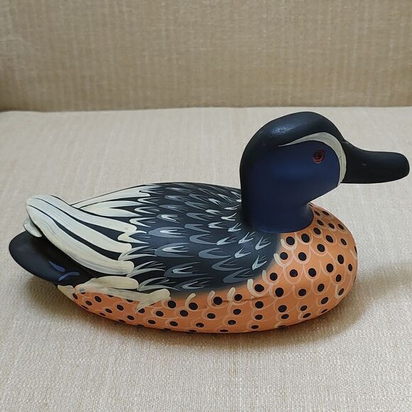 Vintage Handmade Wood Duck Decoy Signed by Andy Andersen - Picture 9 of 10